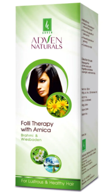 Adven FOLLI THERAPY WITH ARNICA, BRAHMI & WIESBADEN MEDICATED OIL