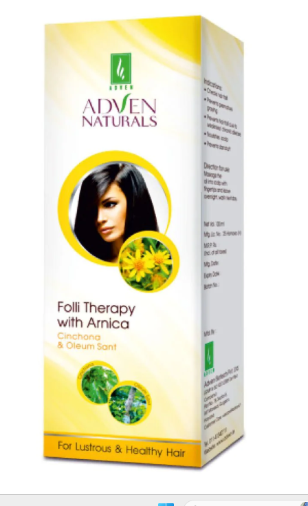 Adven FOLLI THERAPY WITH ARNICA , CINCHONA & OLEUM SANT MEDICATED OIL