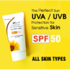 Knoll Healthcare Sunscreen SPF 50 with UVA/UVB Sun Protection, Broad Spectrum, Vitamin E lotion | Suncreen for Dry skin | Oily Skin | Water and Sweat Resistance | Non Greasy  60ML
